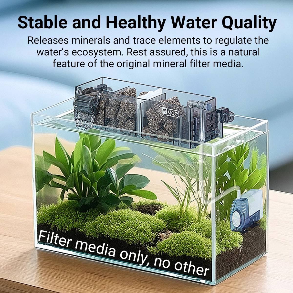 Yee Aquarium Filter Media Raw Mineral Cube Bio Filter