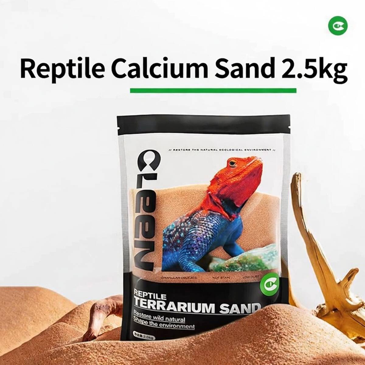 Orange reptile calcium sand vivarium substrate – product view 8