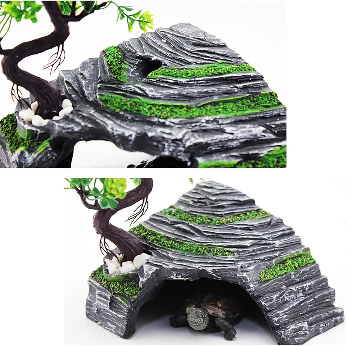 Reptile Hideout with Tree Decor