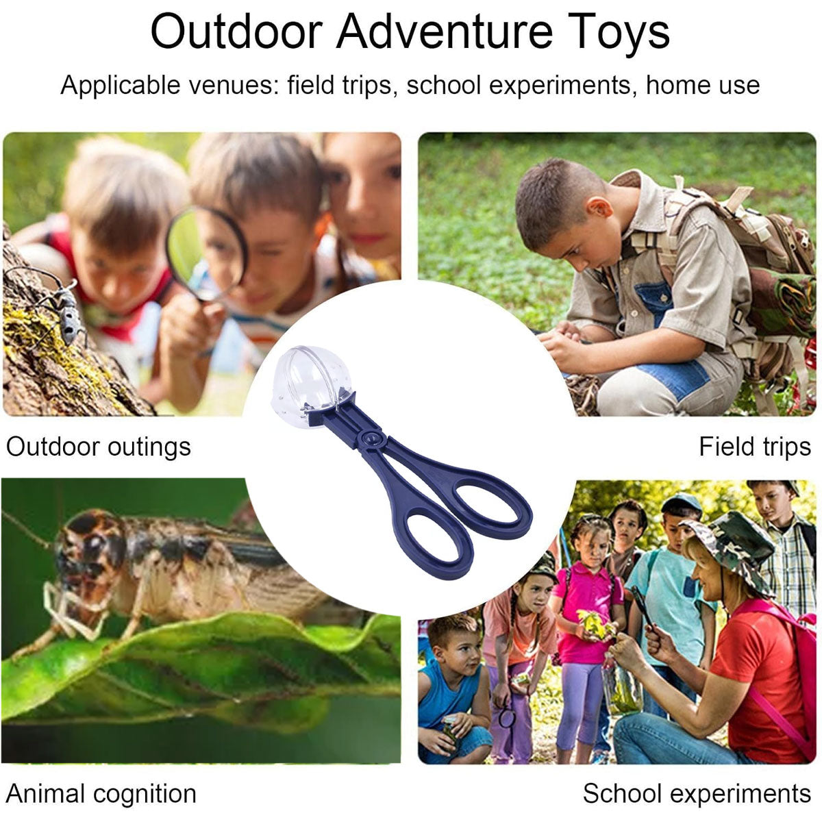 Pet Insect Catching Clip for Reptiles Cleaning Tool with Dome Cover