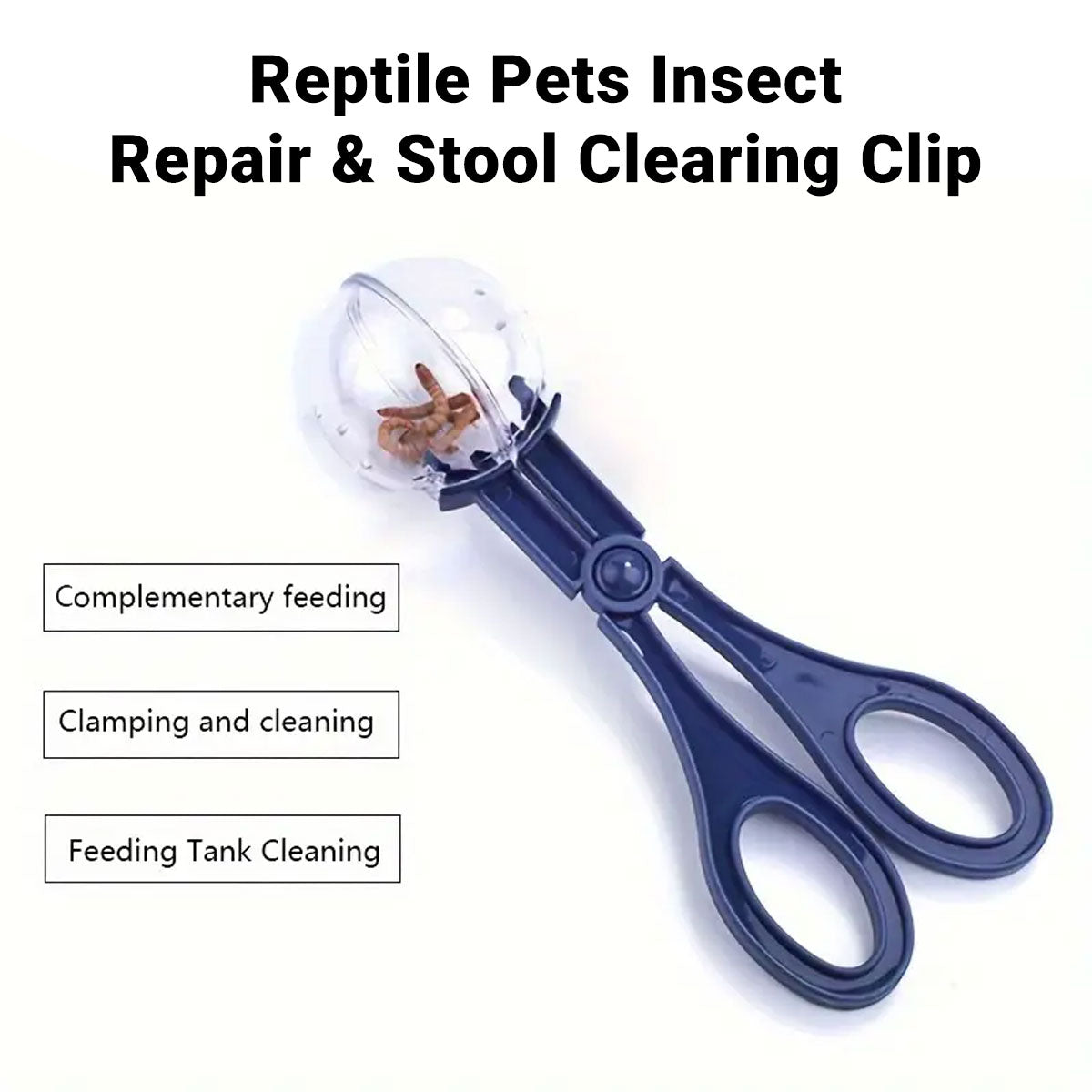 Pet Insect Catching Clip for Reptiles Cleaning Tool with Dome Cover