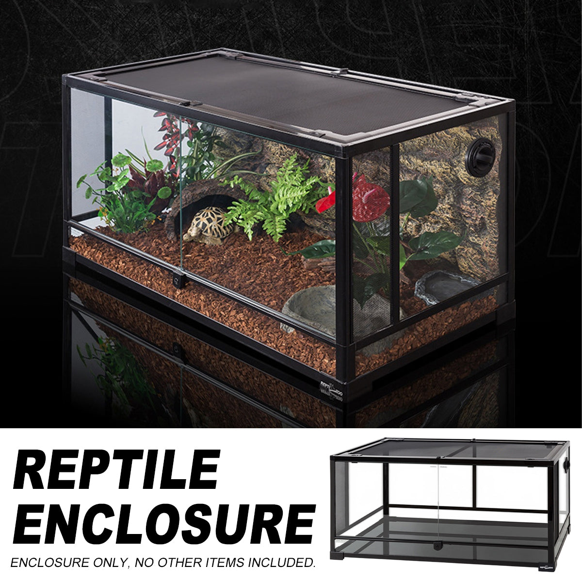 Glass Reptile Terrarium Habitat Enclosure