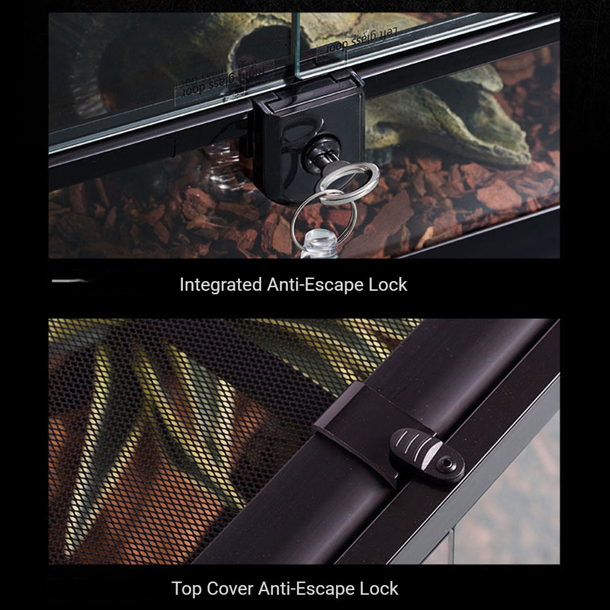 Glass Reptile Terrarium Habitat Enclosure