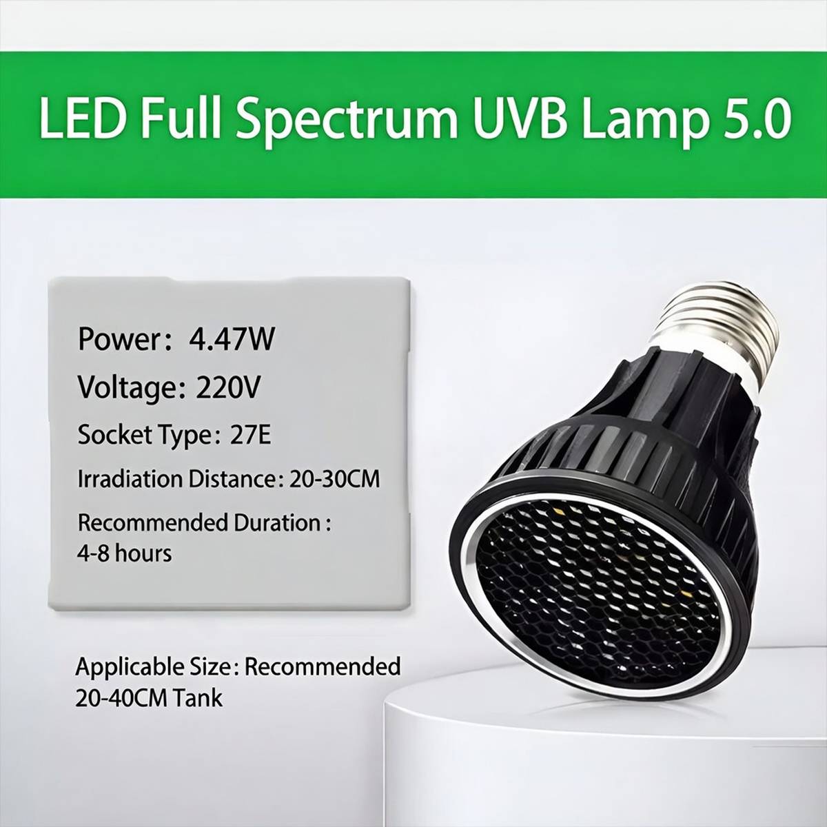 LED UVB Reptile Lamp Full Spectrum 5.0