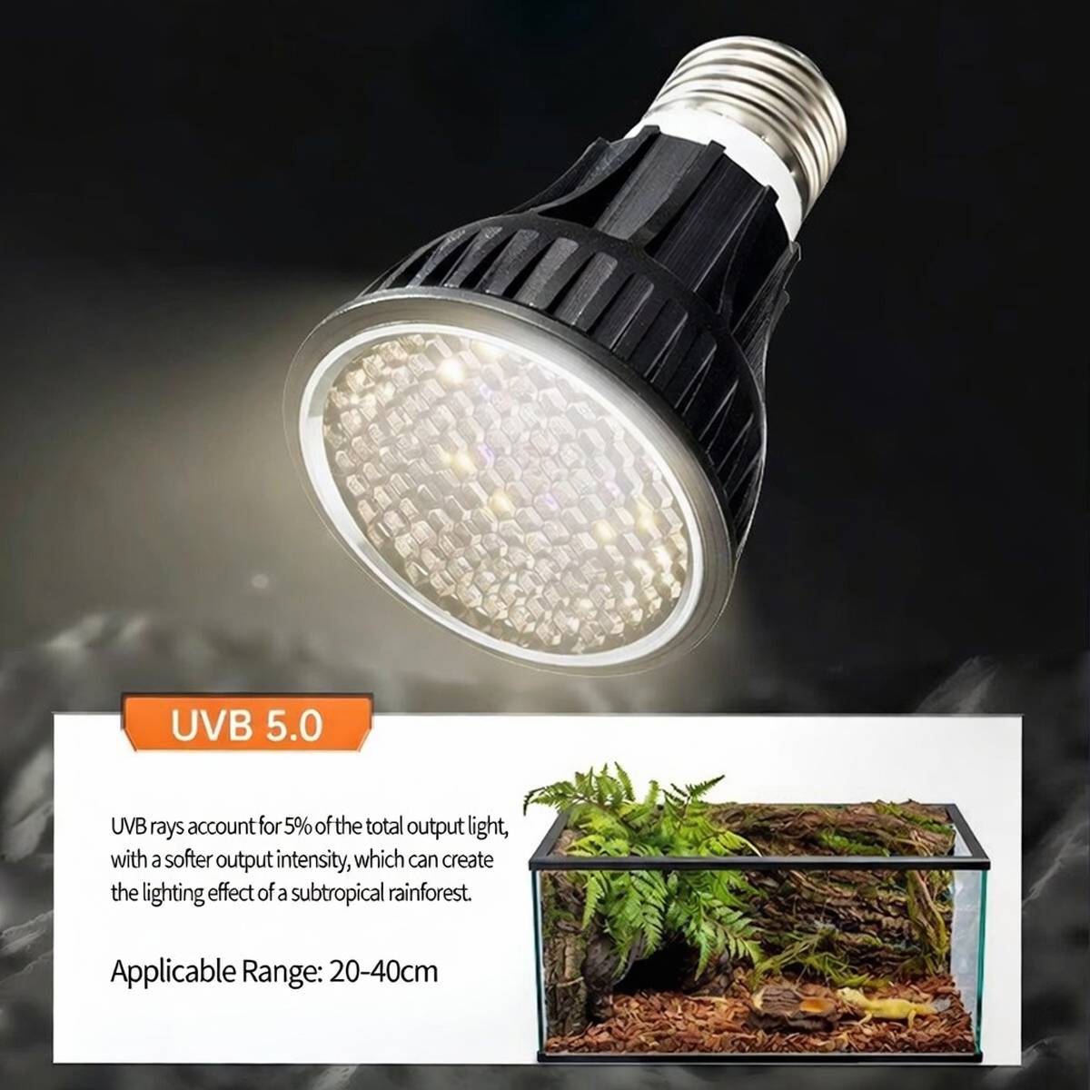 LED UVB Reptile Lamp Full Spectrum 5.0