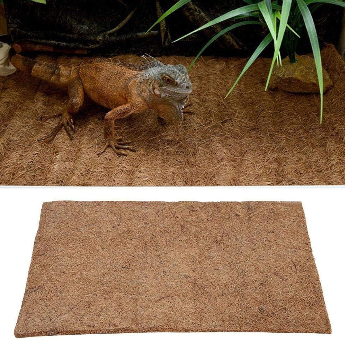 Reptile Terrarium Liner Coconut Fiber Mat Tortoise Carpet Pet Hamster Bedding