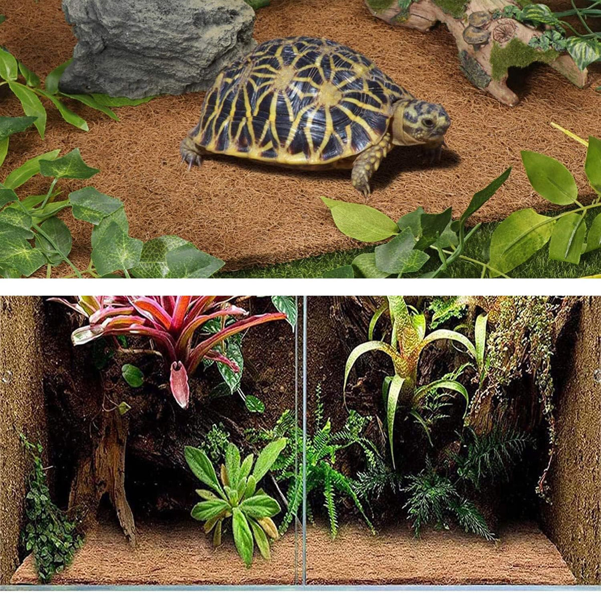 Reptile Terrarium Liner Coconut Fiber Mat Tortoise Carpet Pet Hamster Bedding