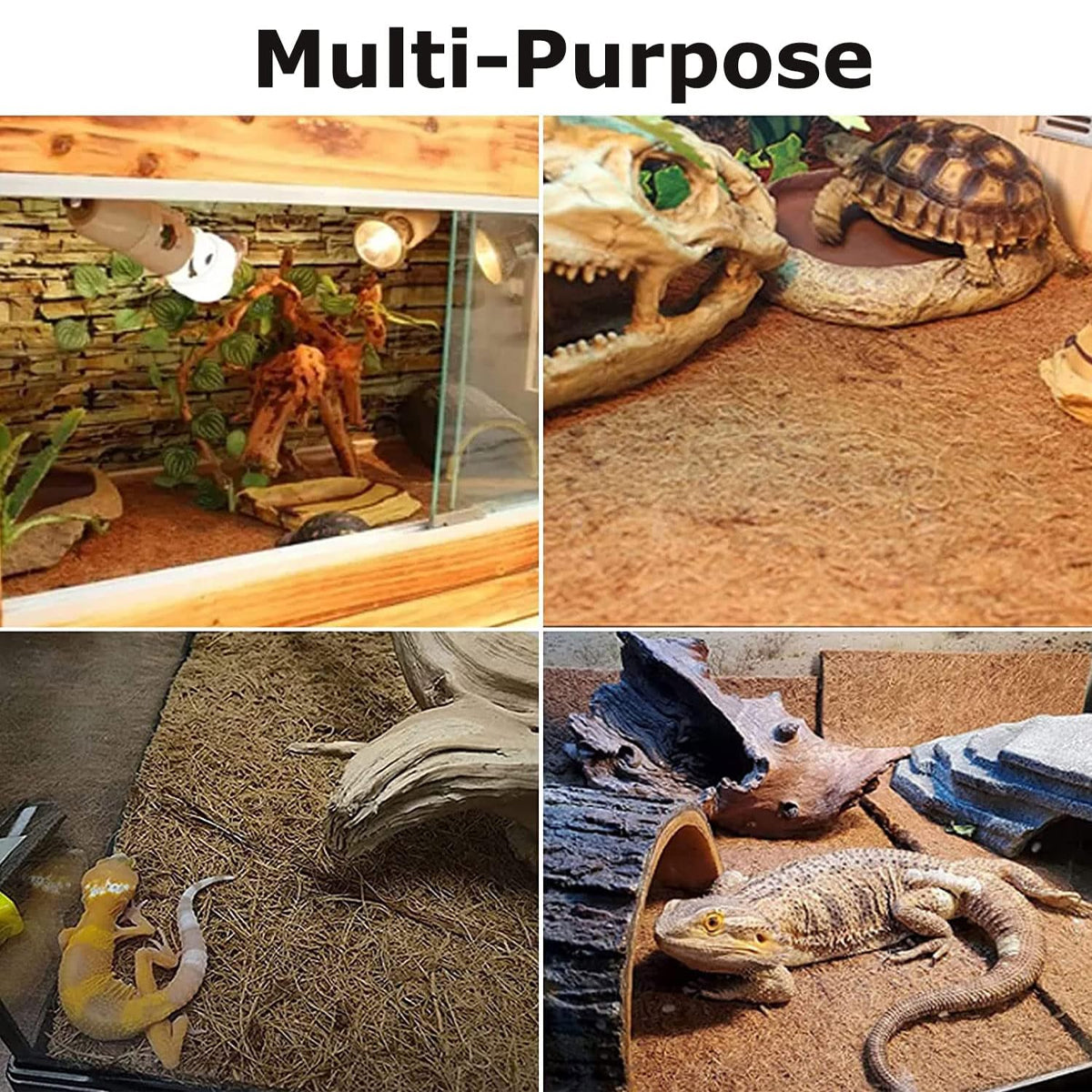 Reptile Terrarium Liner Coconut Fiber Mat Tortoise Carpet Pet Hamster Bedding