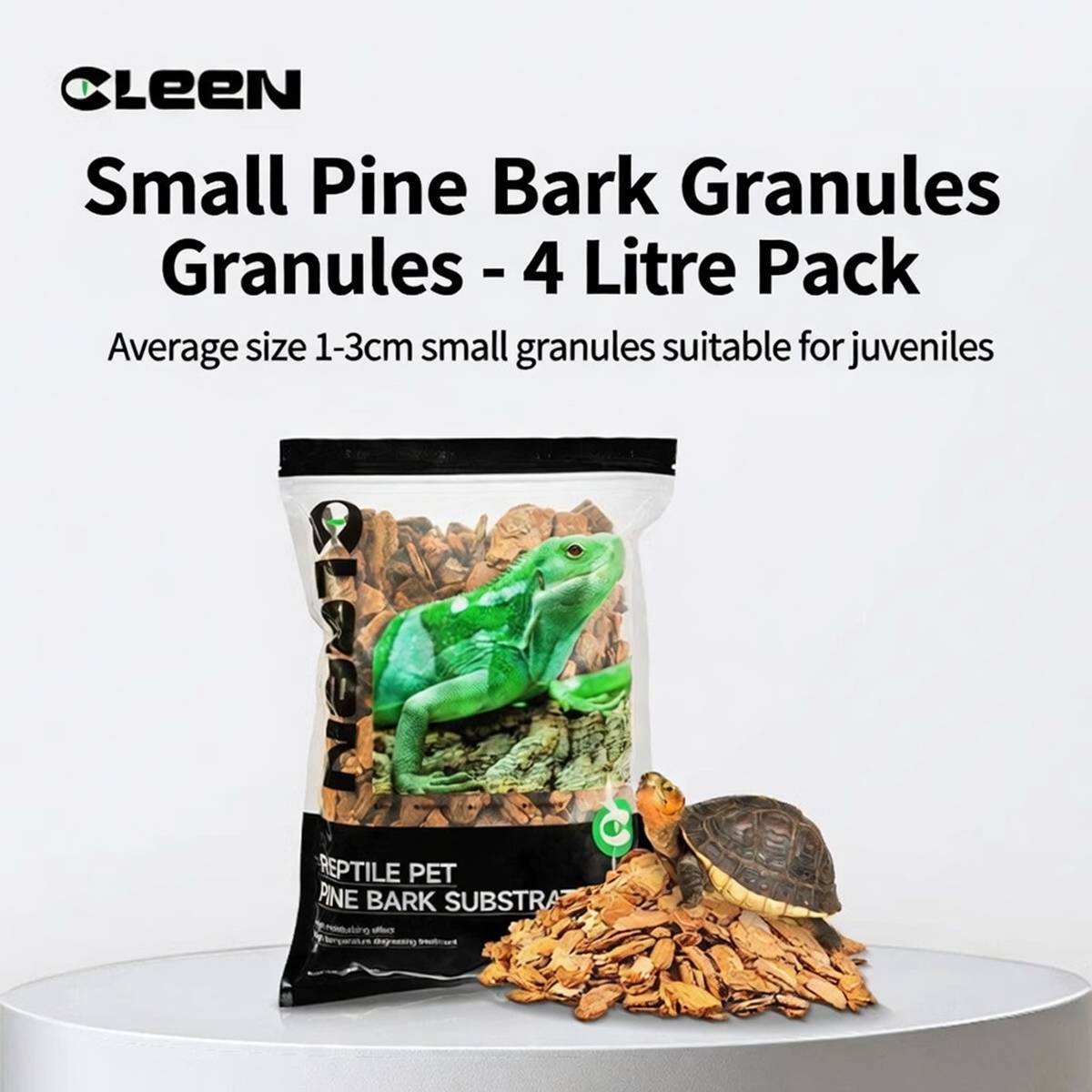 Natural pine bark bedding for reptile vivariums in small pack – product view 7