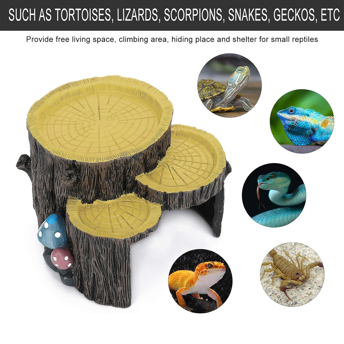 Reptile Rest Shelter Resin Reptile Hide Cave