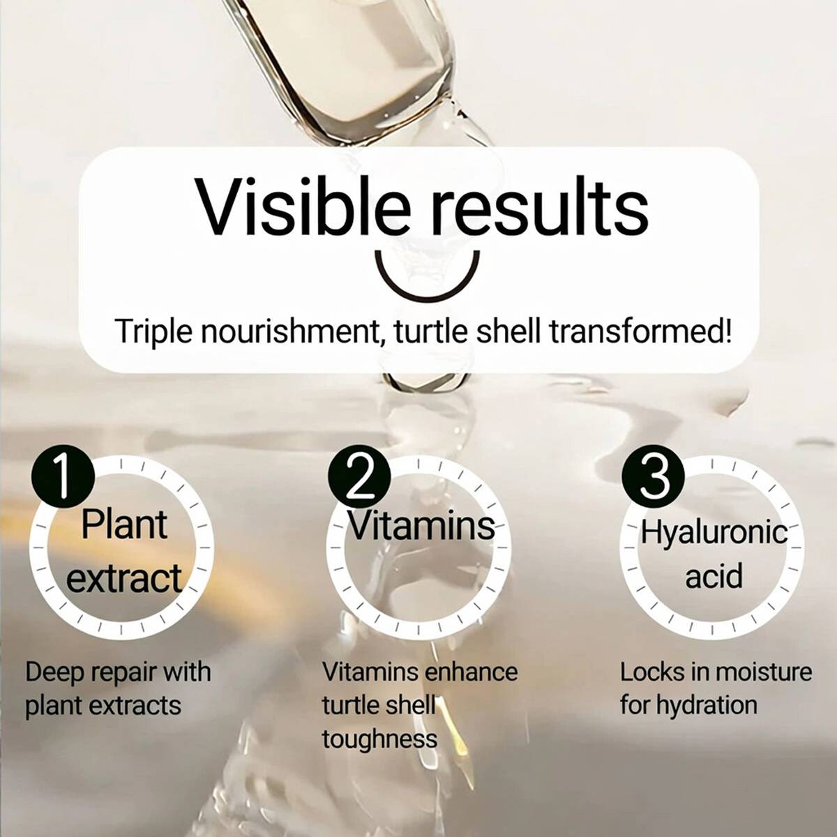 Turtle and tortoise shell moisturising care oil bottle – product view 5