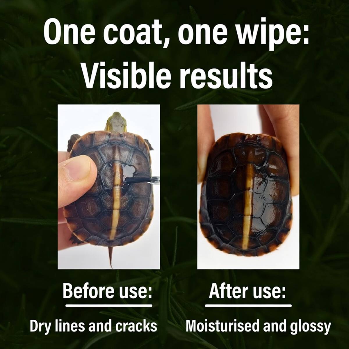 Turtle and tortoise shell moisturising care oil bottle – product view 12