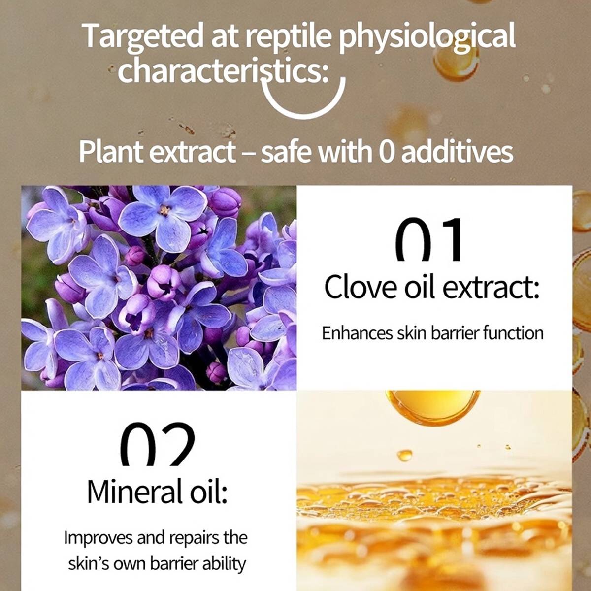 Turtle and tortoise shell moisturising care oil bottle – product view 8