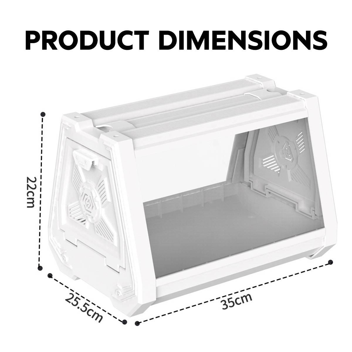 Reptile Habitat Tank With Ventilation And Feeding Port