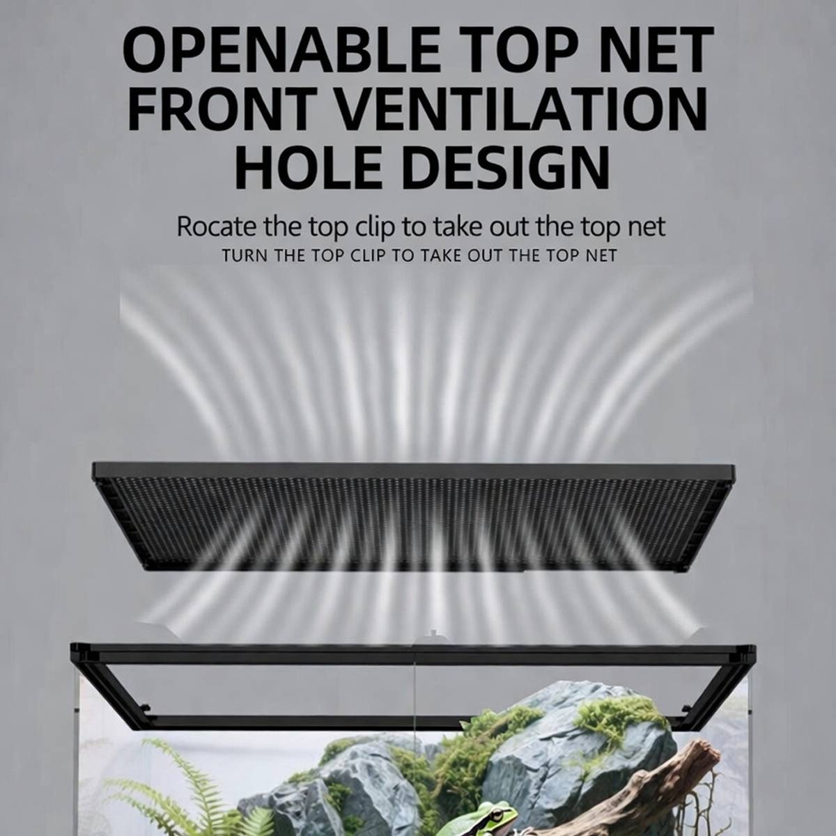 Reptile Terrarium Glass Tank 30x30x45cm