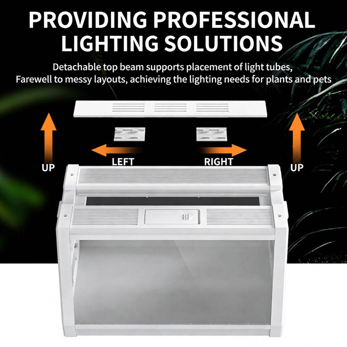 Reptile Habitat Tank With Ventilation And Feeding Port