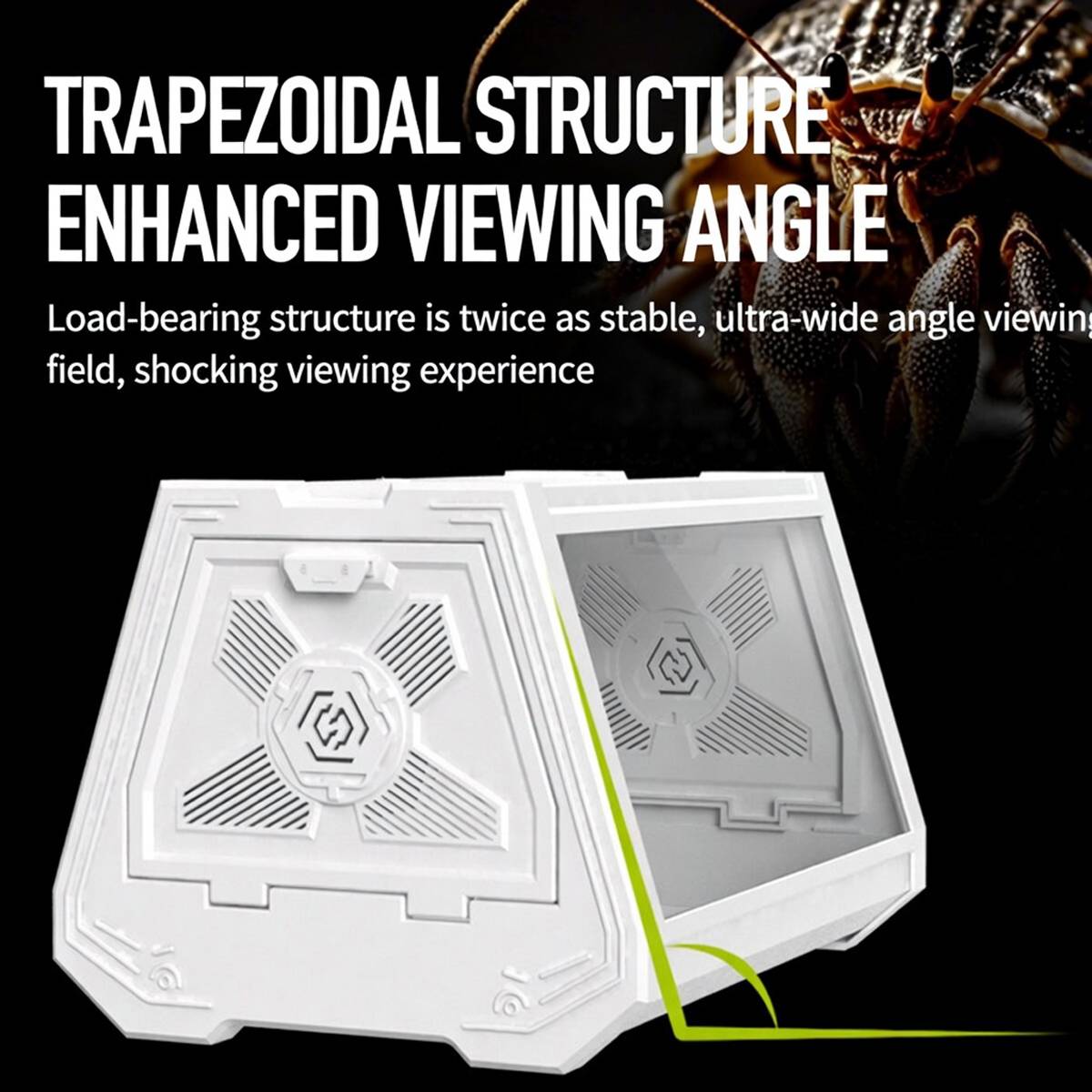 Reptile Habitat Tank With Ventilation And Feeding Port