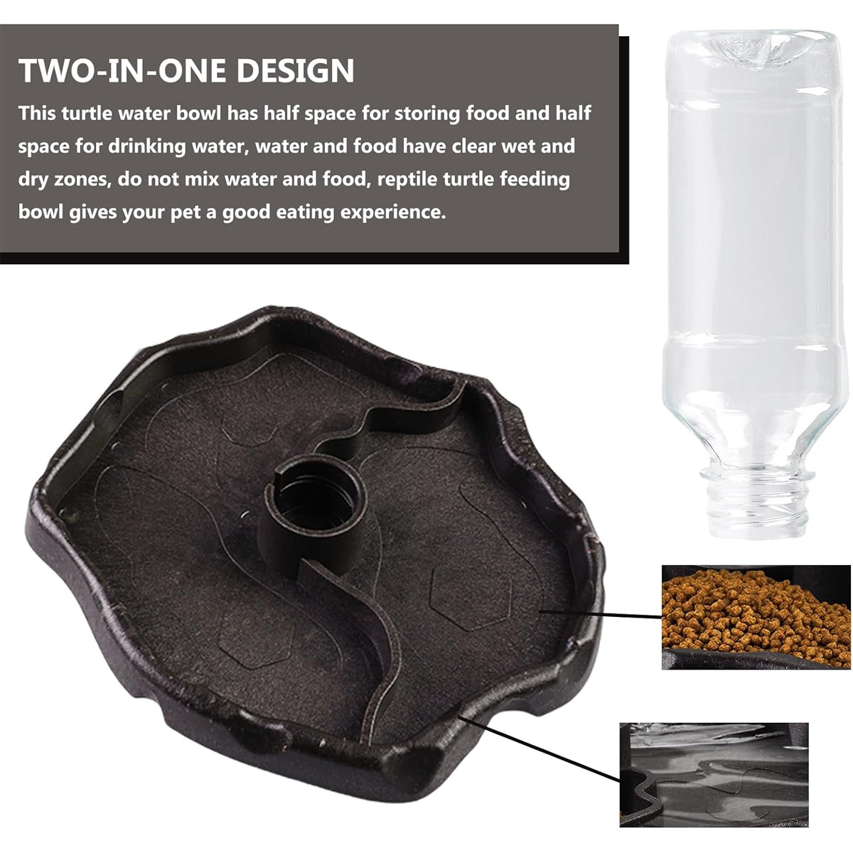 2in1 Dual-Purpose Reptile Feeder Water Bowl