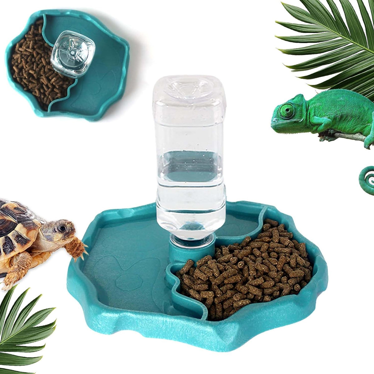 2in1 Dual-Purpose Reptile Feeder Water Bowl