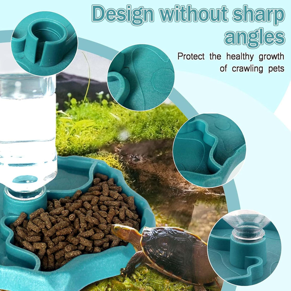 2in1 Dual-Purpose Reptile Feeder Water Bowl