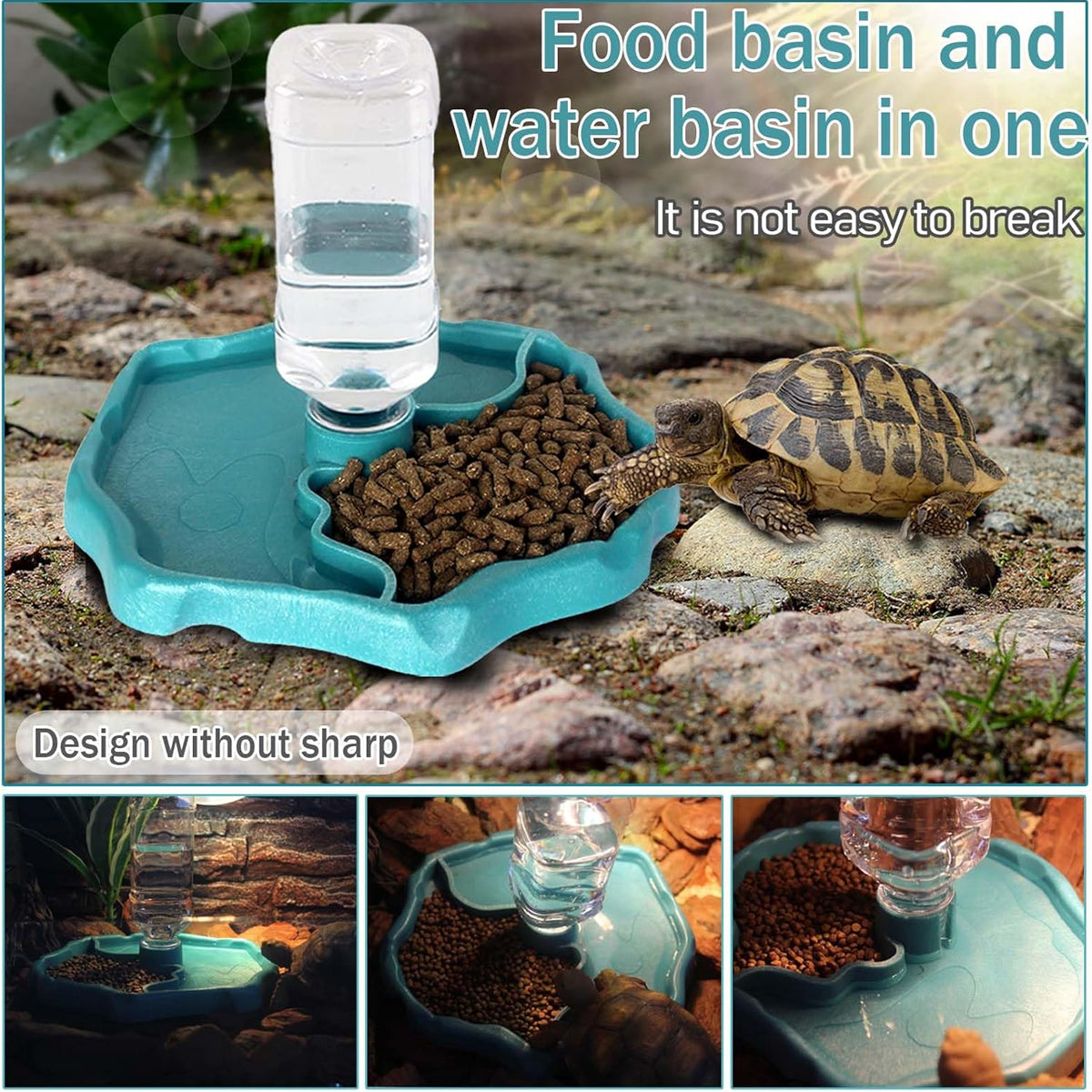 2in1 Dual-Purpose Reptile Feeder Water Bowl