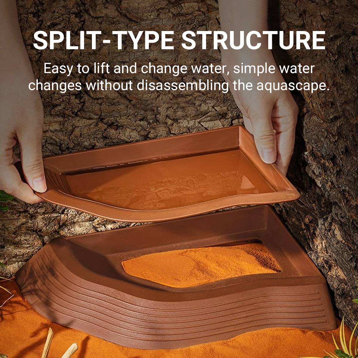 Reptile Water Dish With Ramp For Turtles
