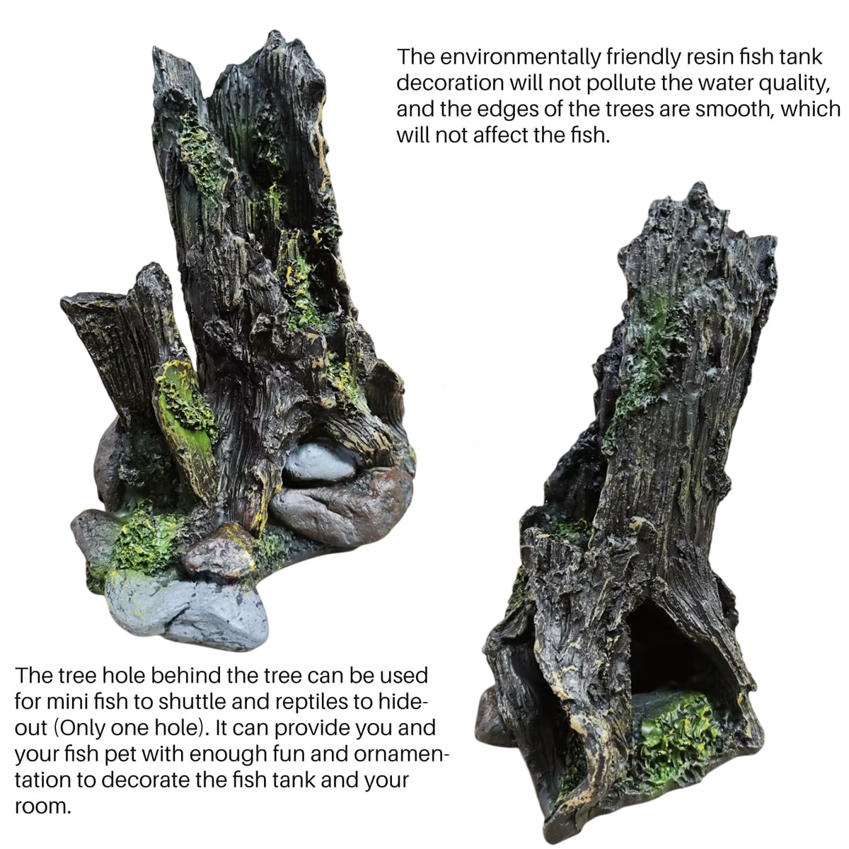 Resin Wood Aquarium Decoration Ornament