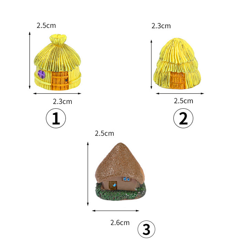 Mini House Ornament Resin Desktop Garden Decoration