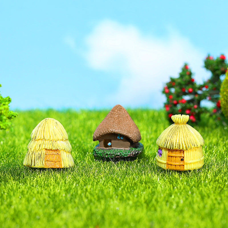 Mini House Ornament Resin Desktop Garden Decoration