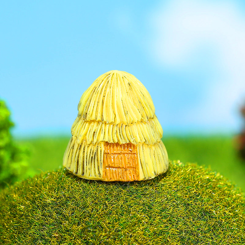 Mini House Ornament Resin Desktop Garden Decoration