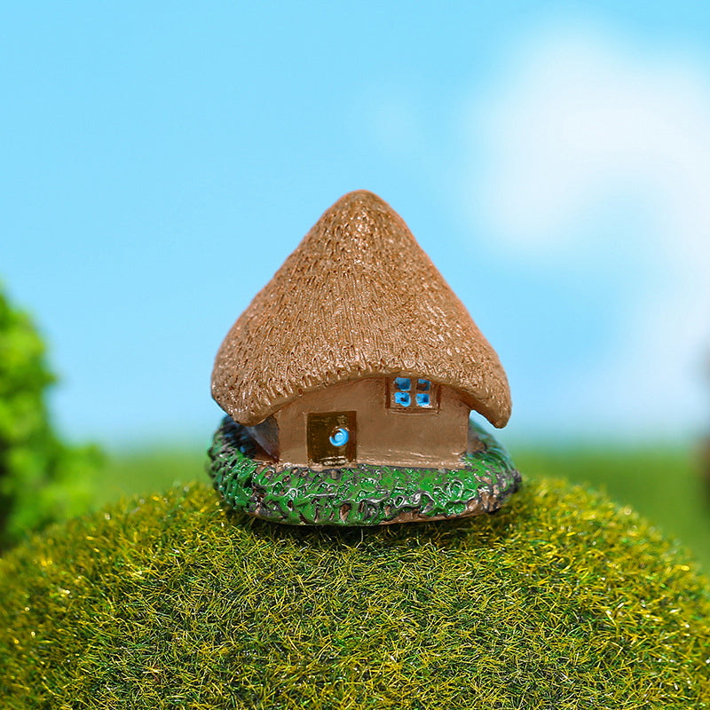 Mini House Ornament Resin Desktop Garden Decoration