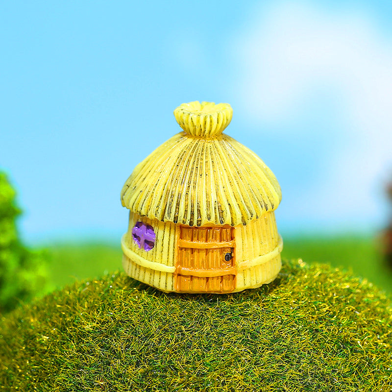 Mini House Ornament Resin Desktop Garden Decoration