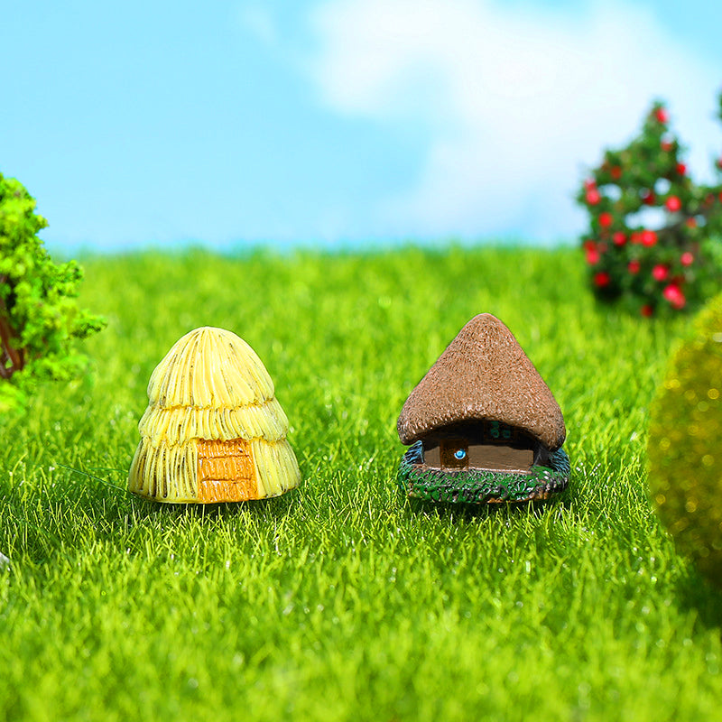 Mini House Ornament Resin Desktop Garden Decoration