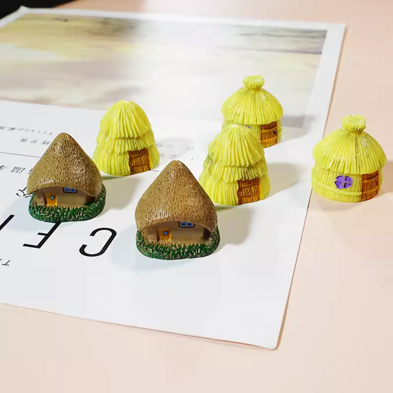 Mini House Ornament Resin Desktop Garden Decoration