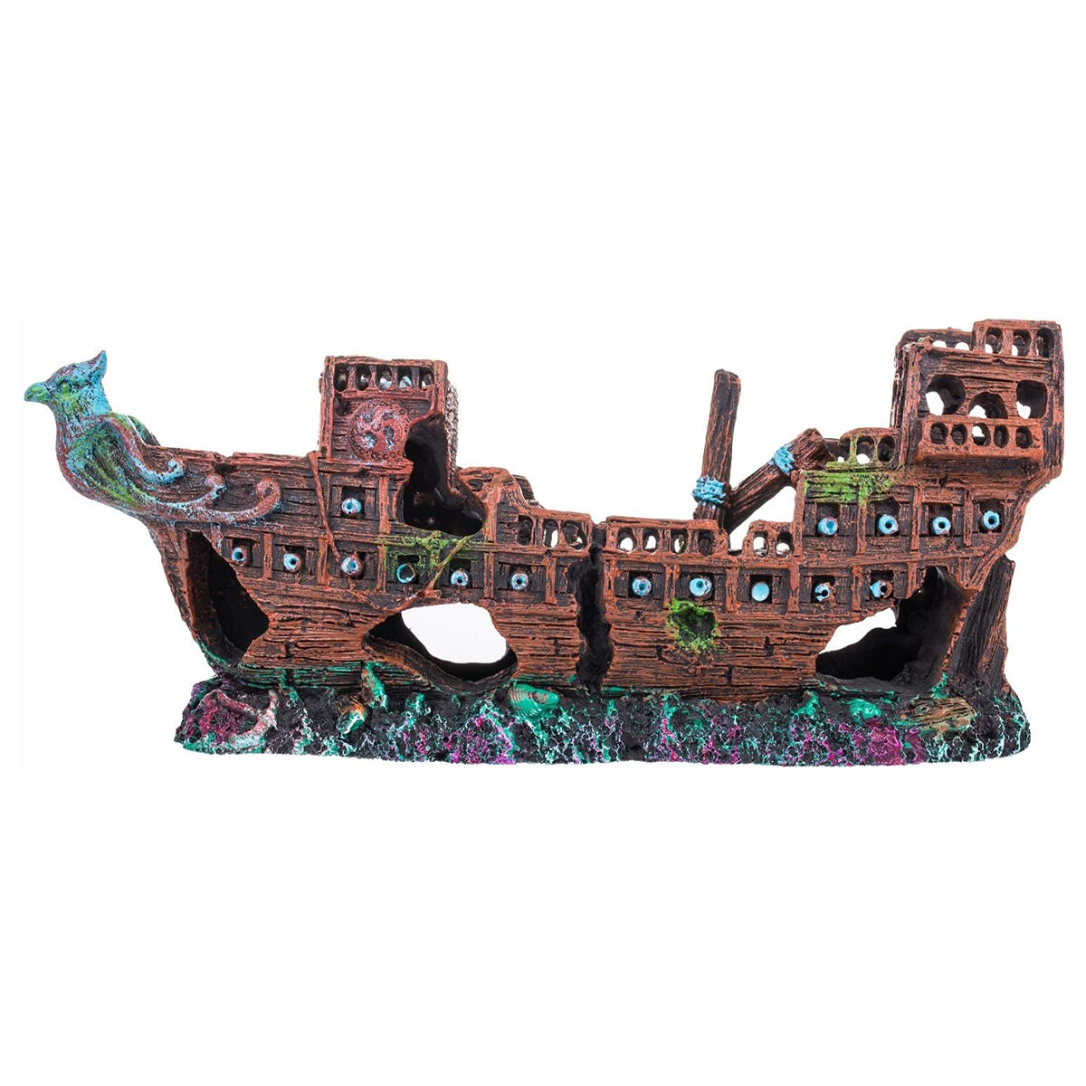 Resin Pirate Ship Aquarium Ornament