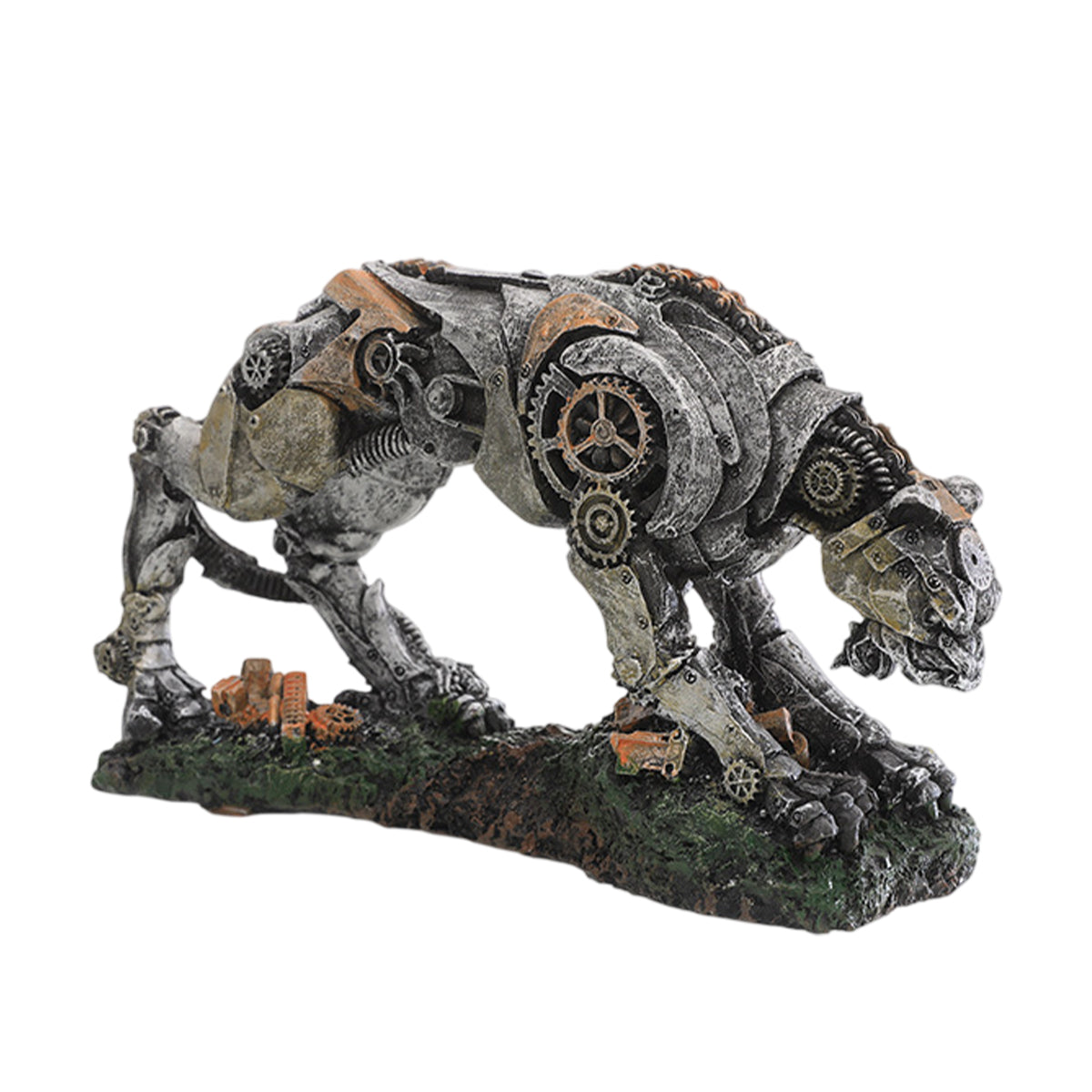 Futuristic Aquarium Ornament Robotic Resin Decor