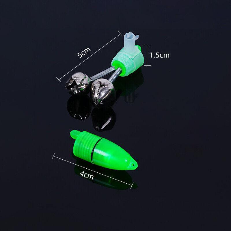 10PCS Fishing Bite Alarm Bells with LED Light for Night Fishing