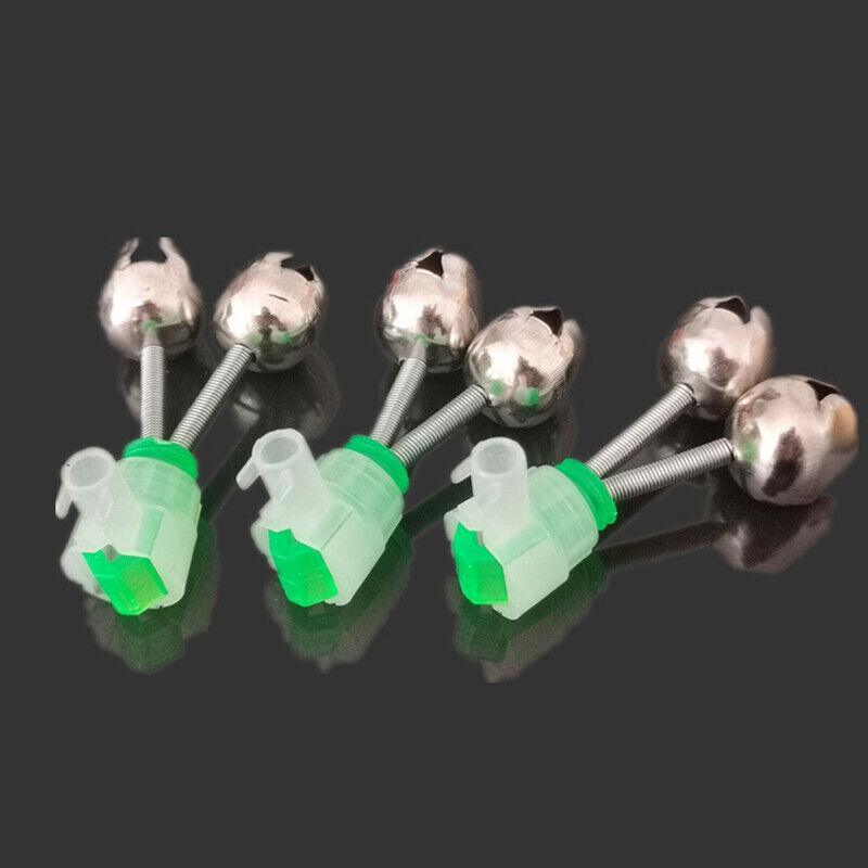 10PCS Fishing Bite Alarm Bells with LED Light for Night Fishing