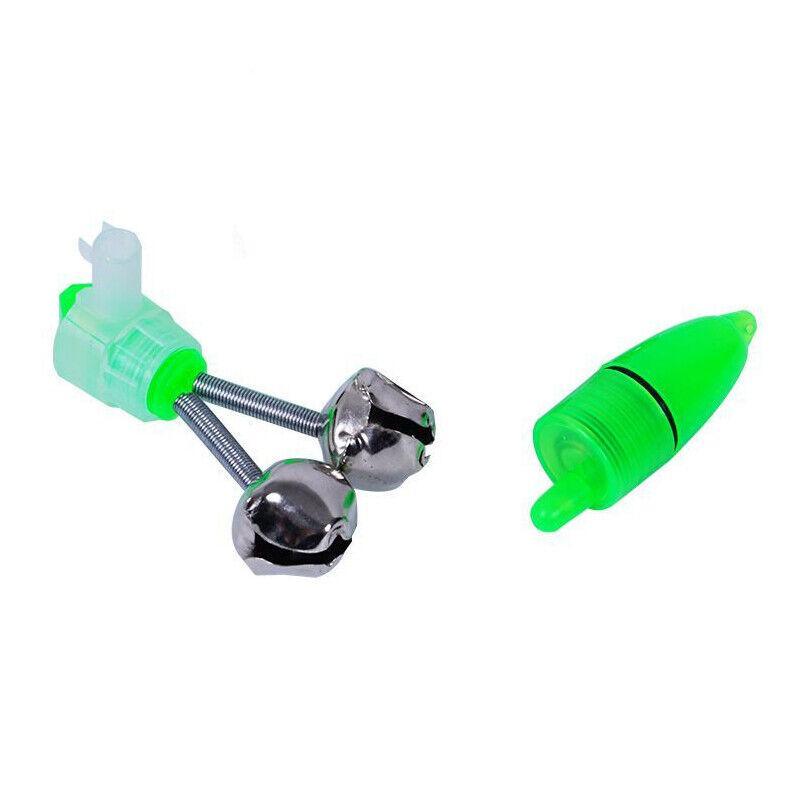 10PCS Fishing Bite Alarm Bells with LED Light for Night Fishing