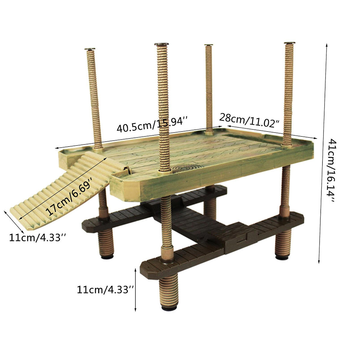 Turtle Basking Platform Floating Dock for Aquatic Pets