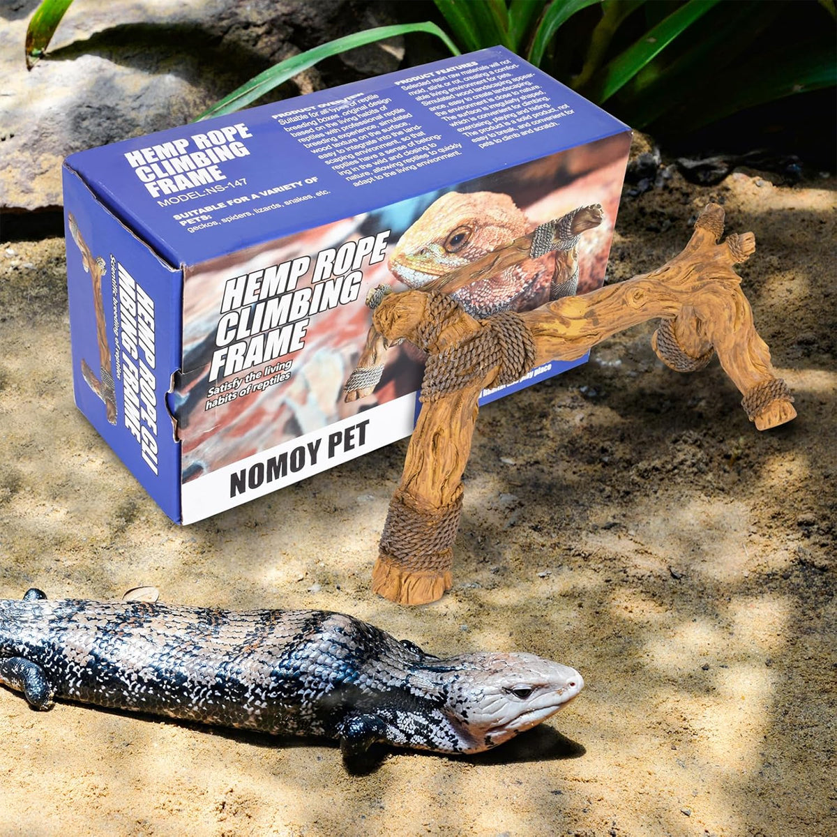 Resin Reptile Climbing Tree Ornament For Lizards And Terrariums