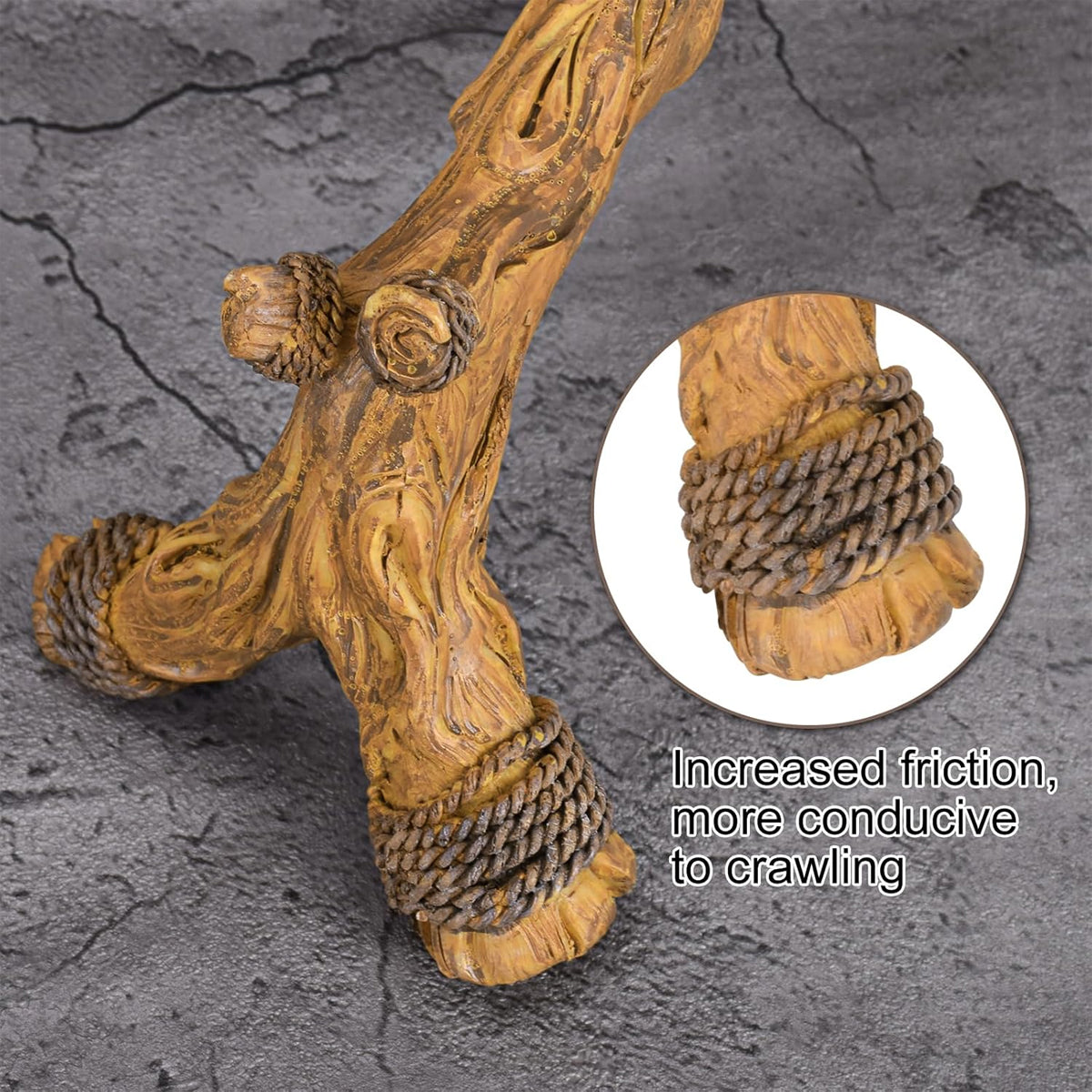 Resin Reptile Climbing Tree Ornament For Lizards And Terrariums