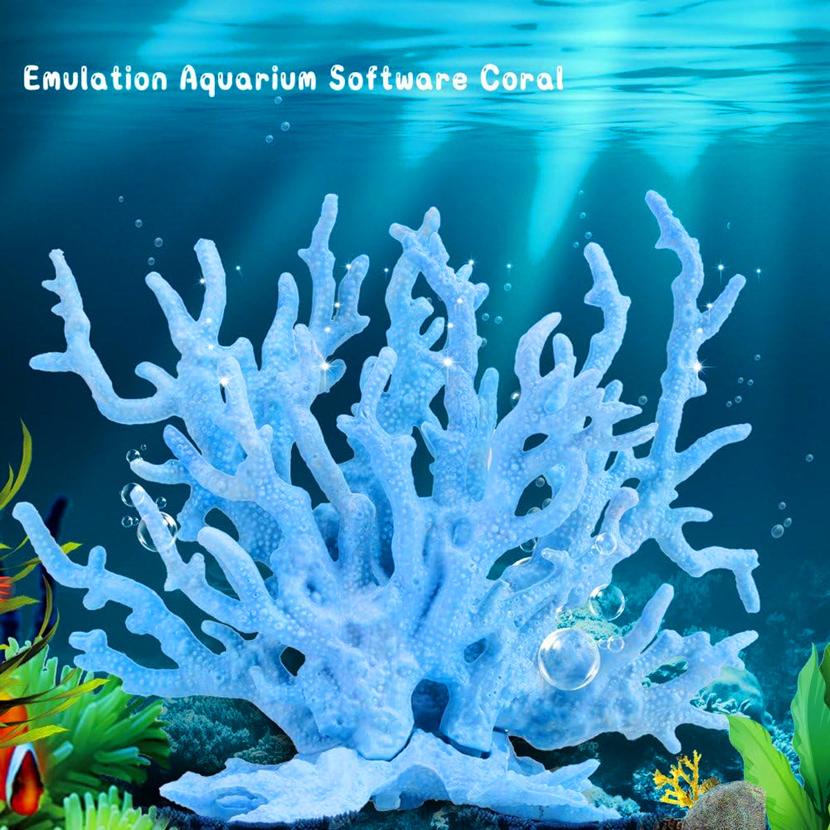 Soft Silicone Coral Aquarium Decoration Artificial Water Grass Plant