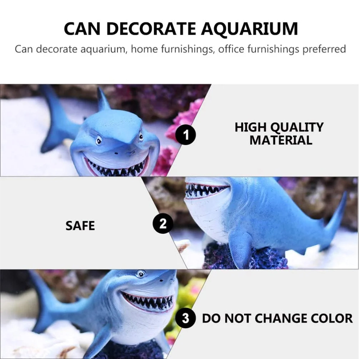Resin Shark Aquarium Ornament Simulation Fish Tank Decoration