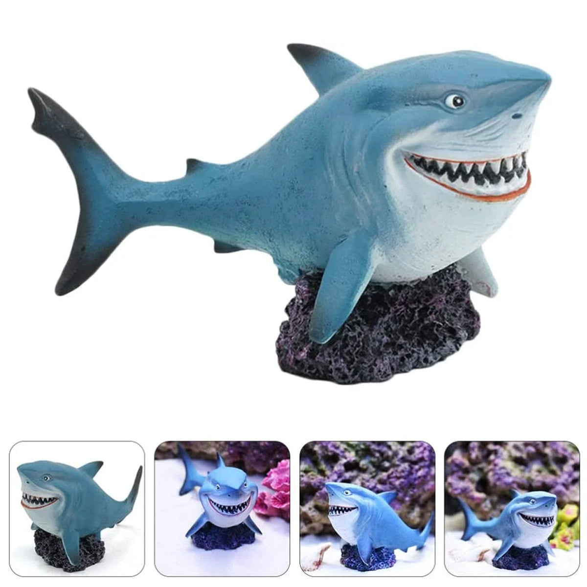 Resin Shark Aquarium Ornament Simulation Fish Tank Decoration