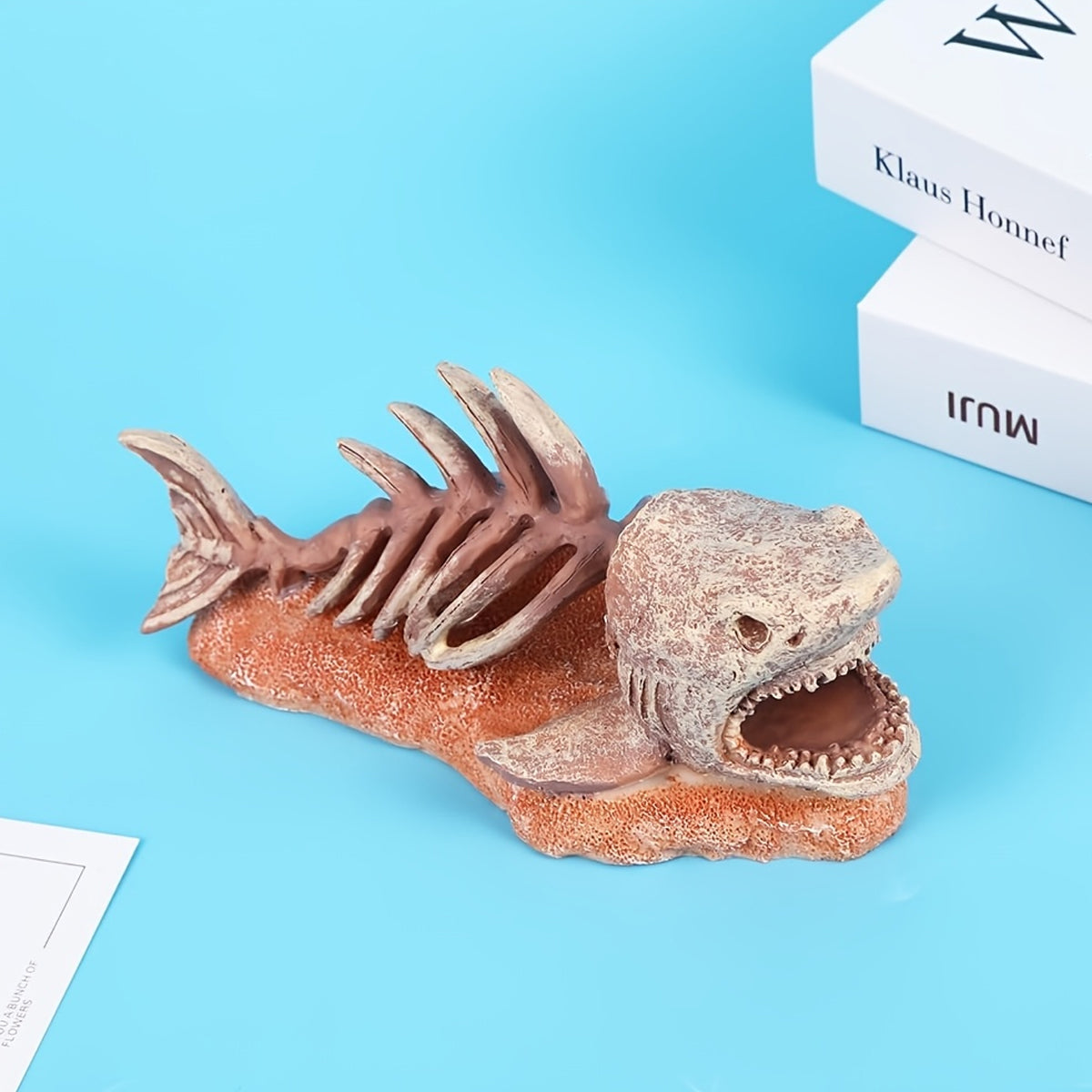 Resin Shark Skeleton Aquarium Ornament