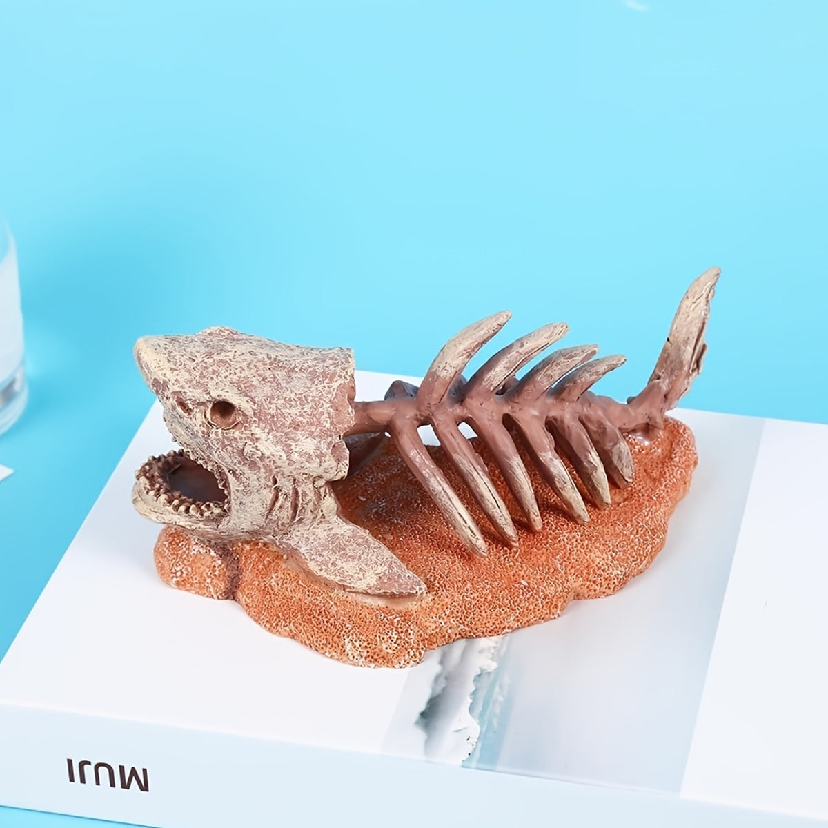 Resin Shark Skeleton Aquarium Ornament