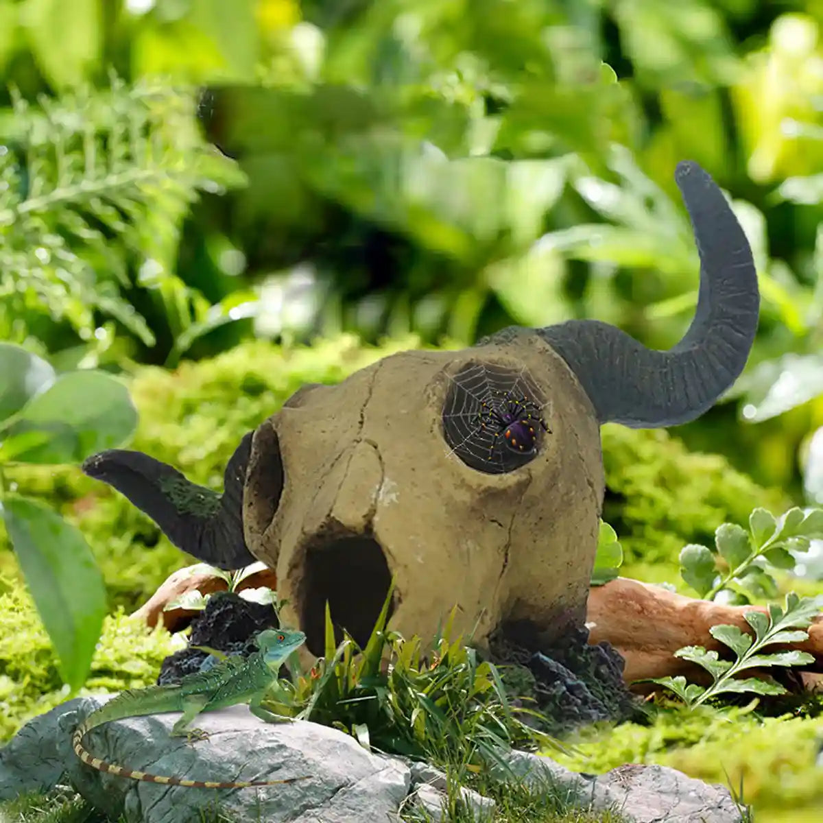 Resin Skull Aquarium Decoration Horror Style Fish Tank & Reptile Ornament