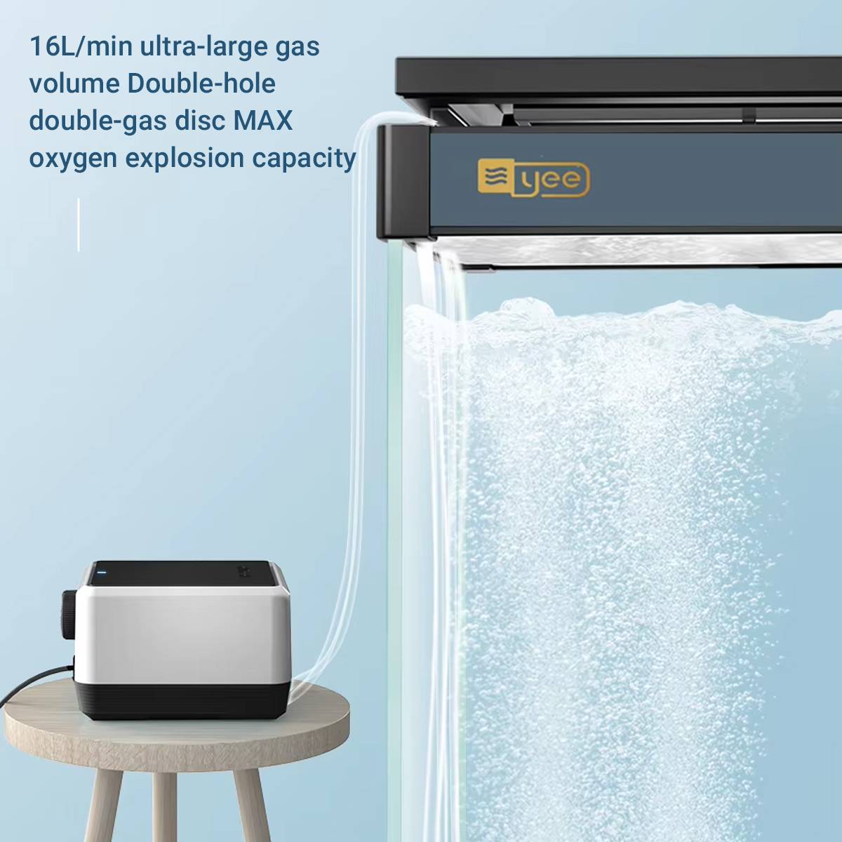 Yee Silent Oxygen Pump 12L/min Aquarium Air Pump