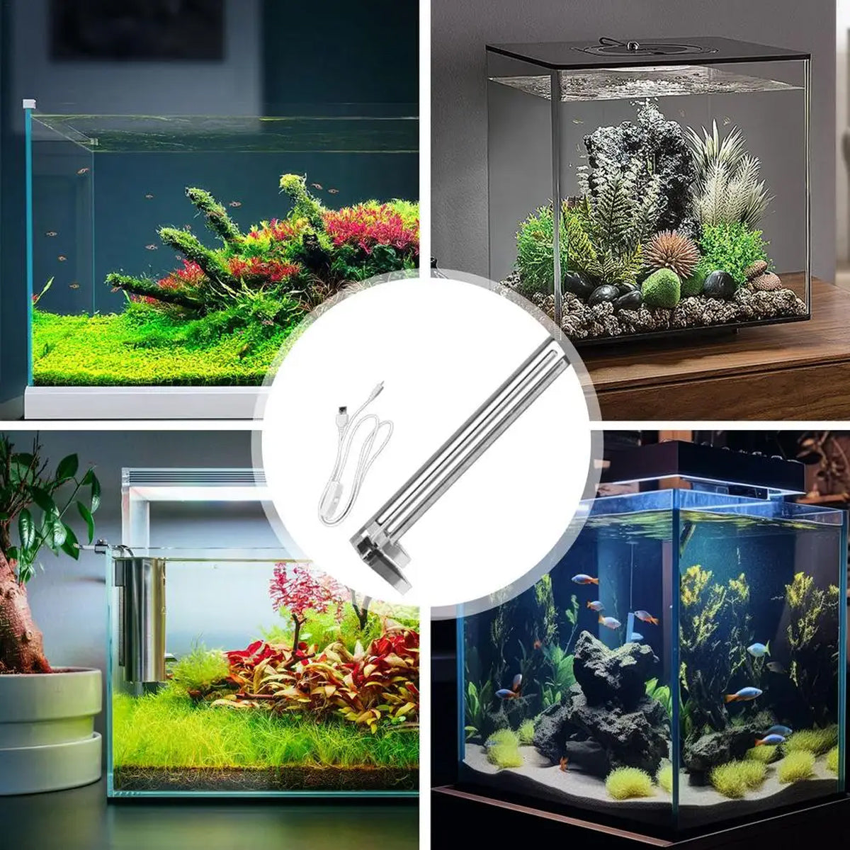 Simple LED Fish Tank Light Clamp Small Aquarium Lamp Lighting for Fish Tanks